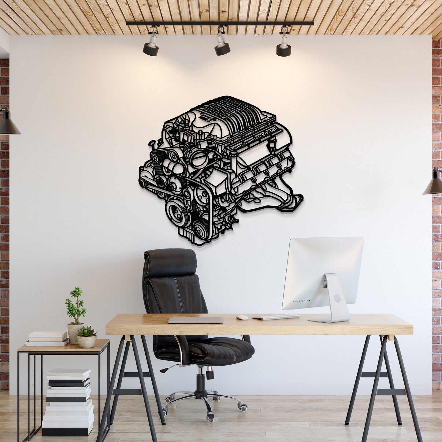2018 Challenger HEMI Metal Engine Block Wall Art