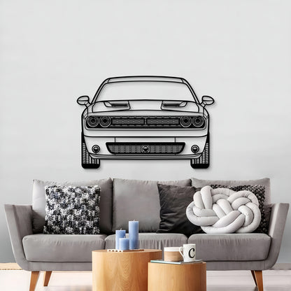2021 Challenger Front View Metal Car Wall Art