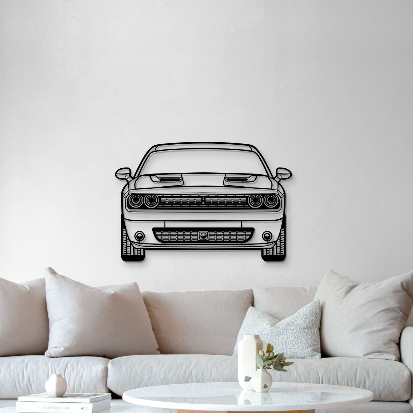 2021 Challenger Front View Metal Car Wall Art