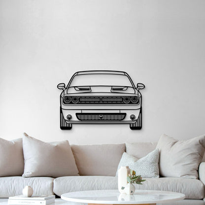 2021 Challenger Front View Metal Car Wall Art