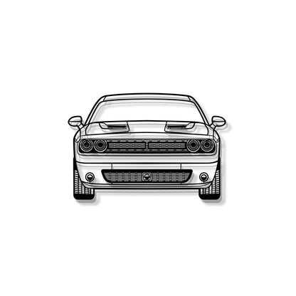 2021 Challenger Front View Metal Car Wall Art