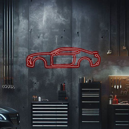 Camaro SS Metal Neon Car Wall Art