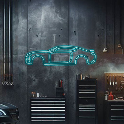 Camaro SS Metal Neon Car Wall Art