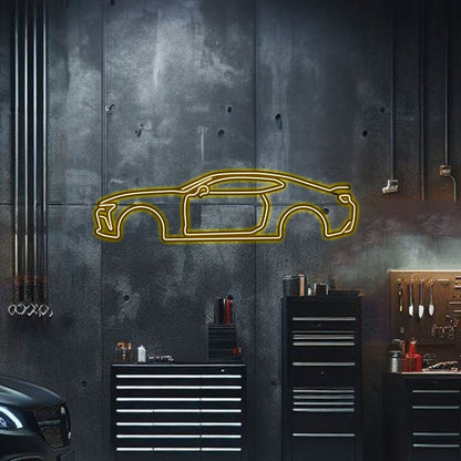Camaro SS Metal Neon Car Wall Art