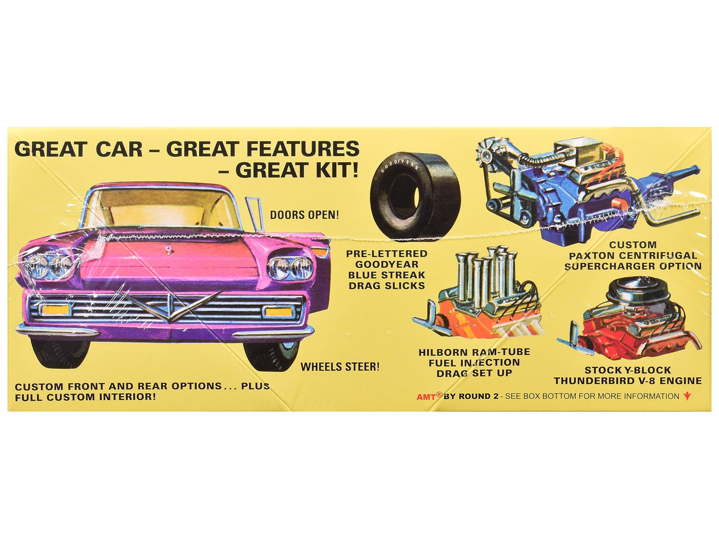 Skill 2 Model Kit 1957 Ford Fairlane Hardtop 3-in-1 Kit 1/25 Scale Model by AMT