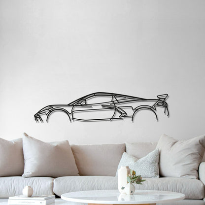 Corvette C8 Stingray Classic Metal Car Wall Art