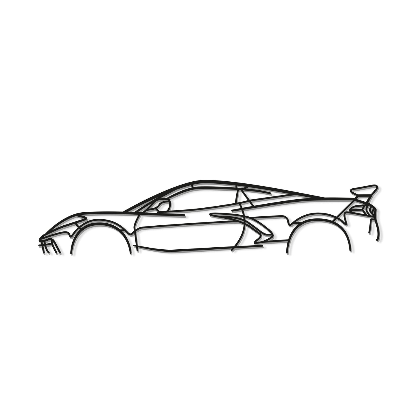 Corvette C8 Stingray Classic Metal Car Wall Art