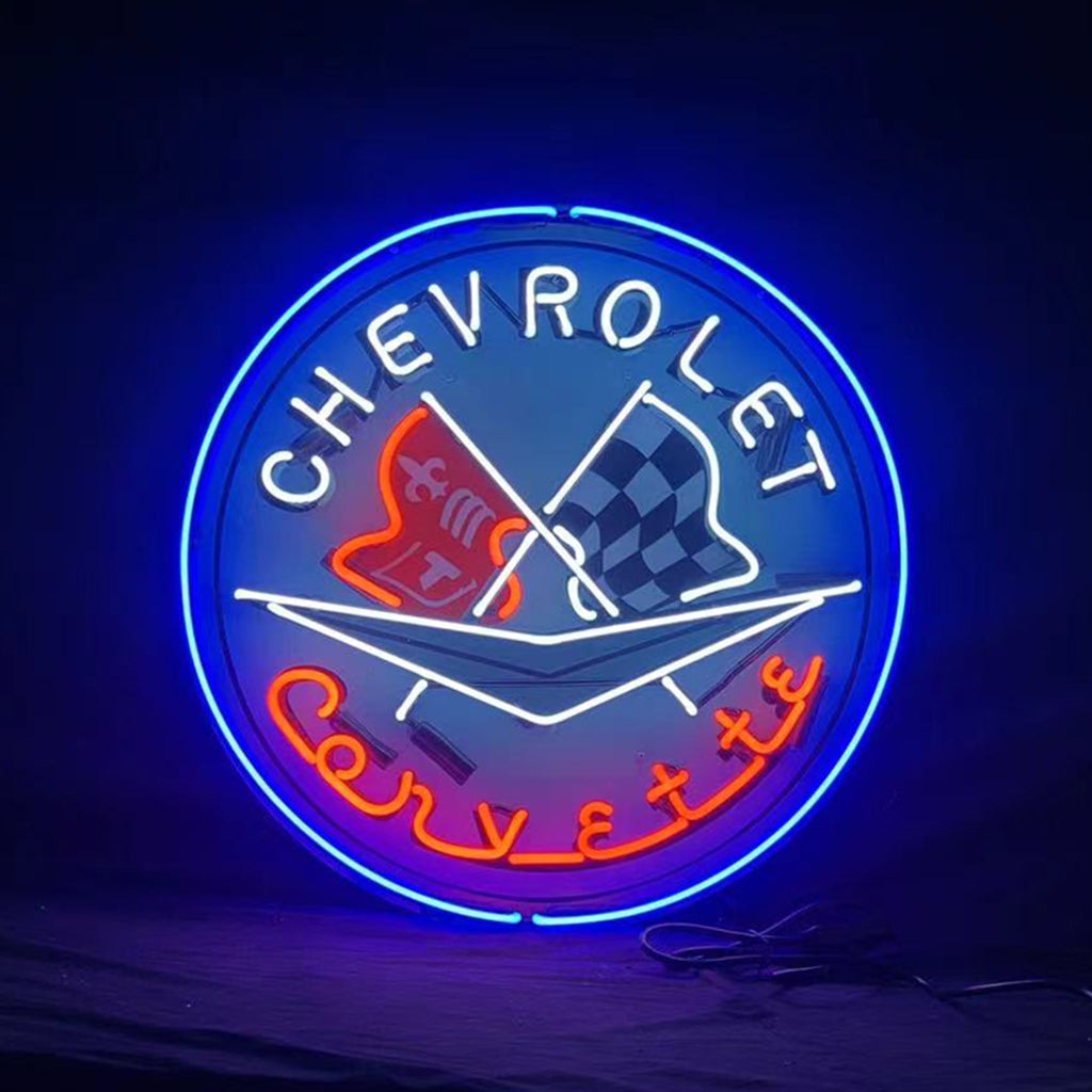 Chevrolet Corvette Auto Car Neon Sign | Detroit Rod and Custom