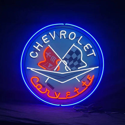 Chevrolet Corvette Auto Car Neon Sign | Detroit Rod and Custom