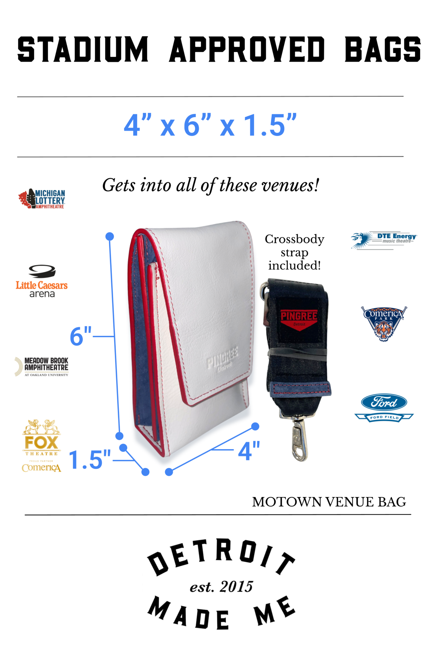 Motown Venue Bag, Seatbelt Strap | Detroit Rod and Custom
