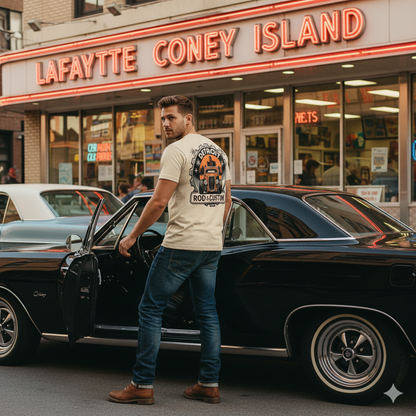 Built With Heart MotorCity Coupe Tee | Detroit Rod and Custom