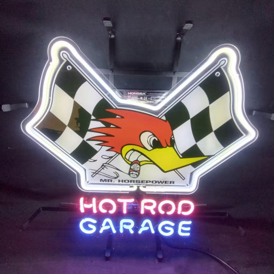 Mr. Horsepower Hot Rod Garage Neon Sign | Detroit Rod and Custom