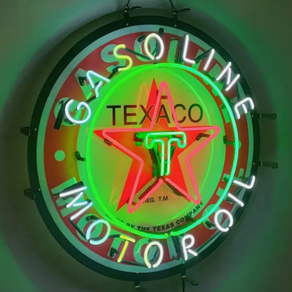 Texaco Gasoline Motor Oil Neon Sign | Detroit Rod and Custom