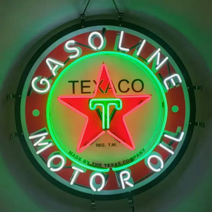 Texaco Gasoline Motor Oil Neon Sign | Detroit Rod and Custom