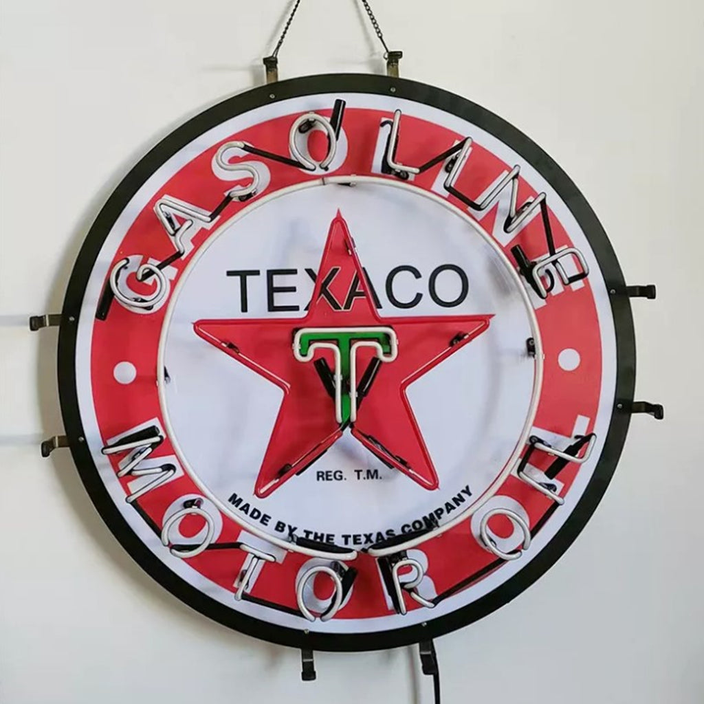 Texaco Gasoline Motor Oil Neon Sign | Detroit Rod and Custom