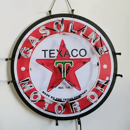 Texaco Gasoline Motor Oil Neon Sign | Detroit Rod and Custom