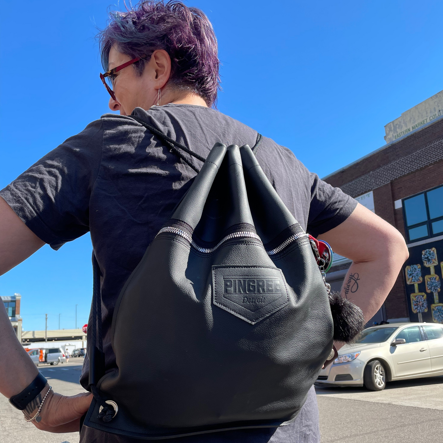 Detroit Drawstring Backpack (Made to Order) | Detroit Rod and Custom