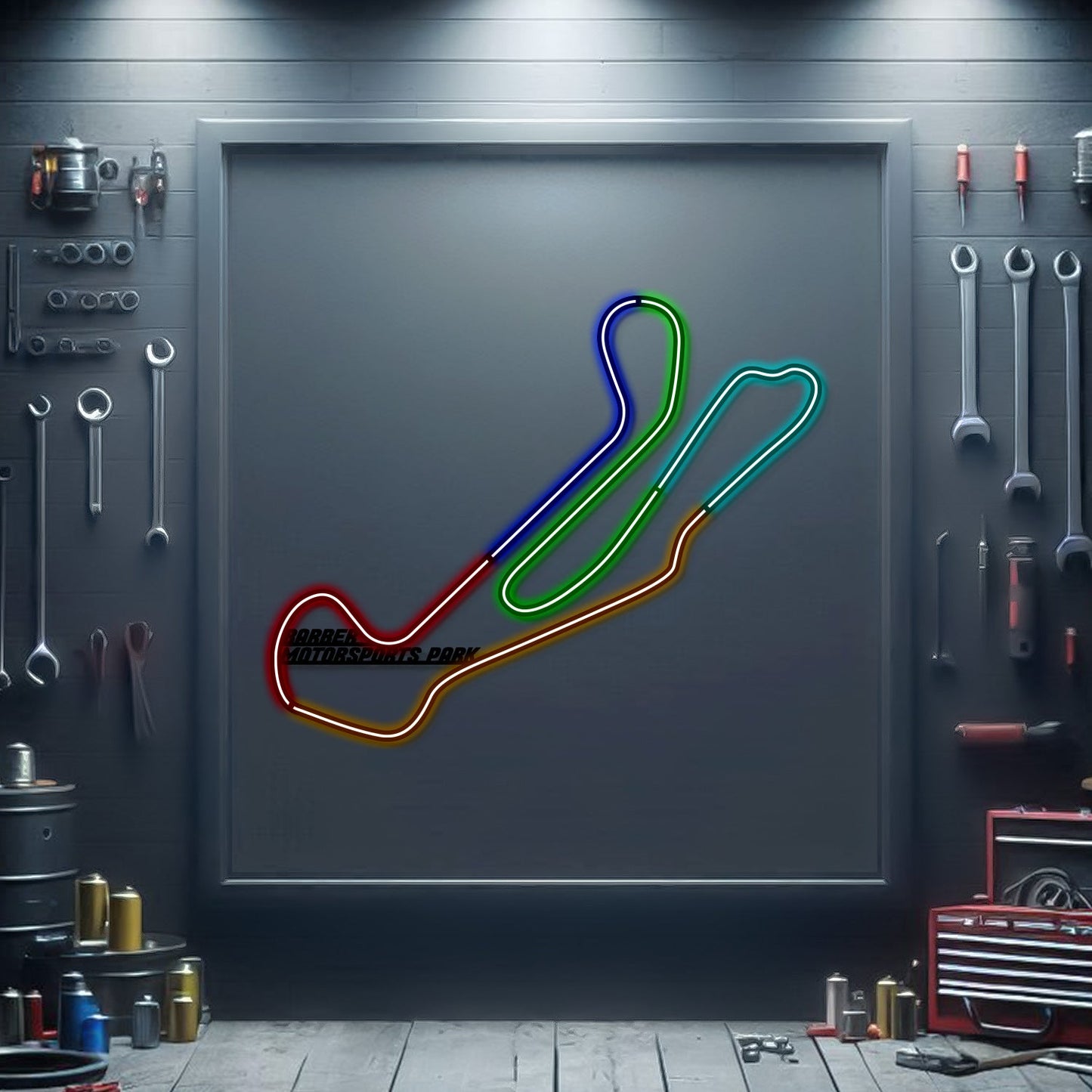 Barber Motorsports Park Metal Neon Race Track