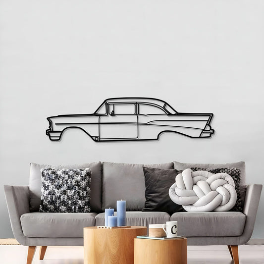 1957 Bel Air Metal Car Wall Art