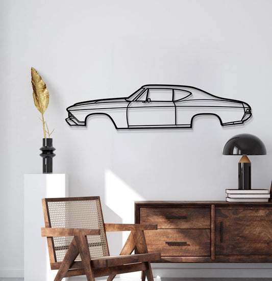 1968 Chevelle SS Metal Car Wall Art