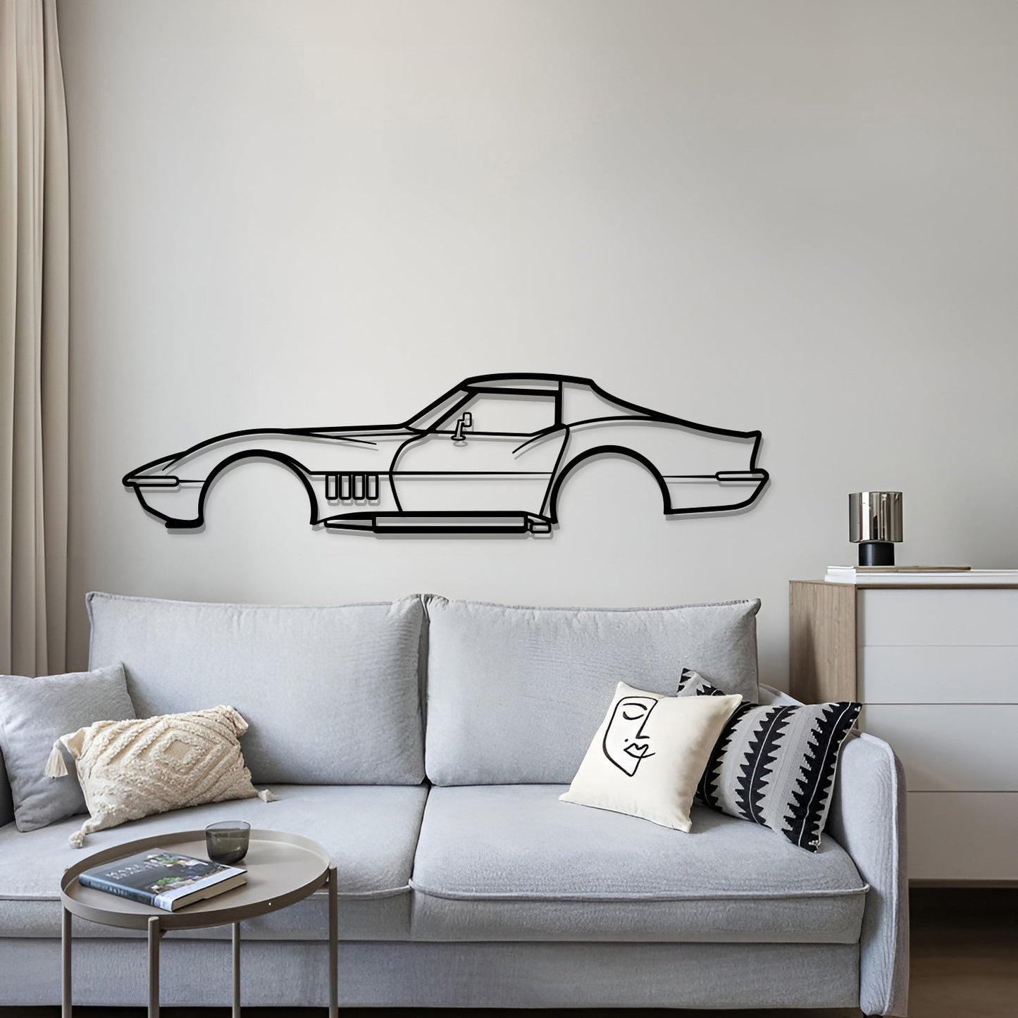 1969 Corvette Metal Car Wall Art