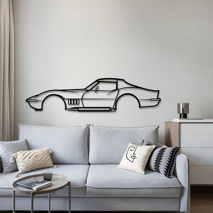 1969 Corvette Metal Car Wall Art