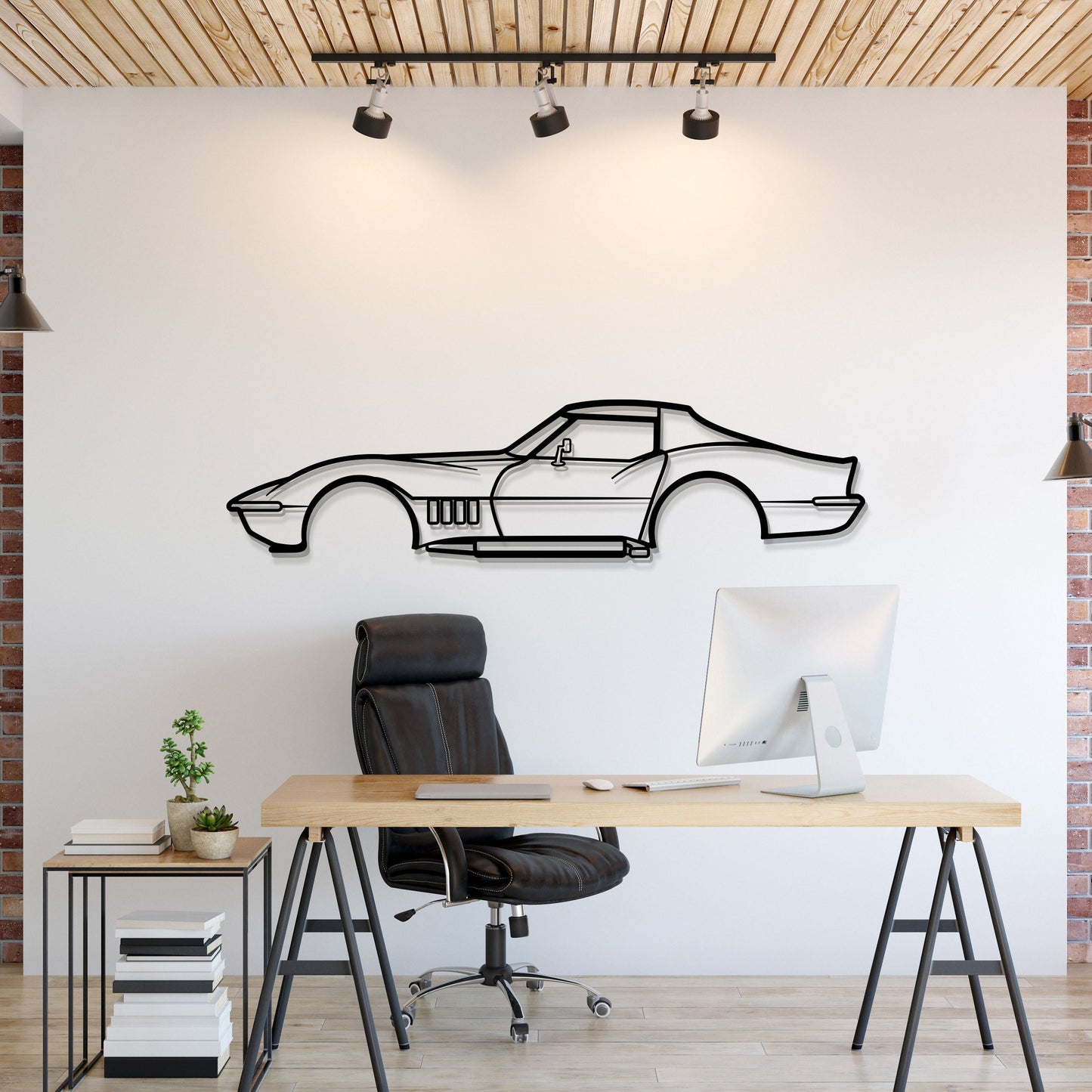 1969 Corvette Metal Car Wall Art