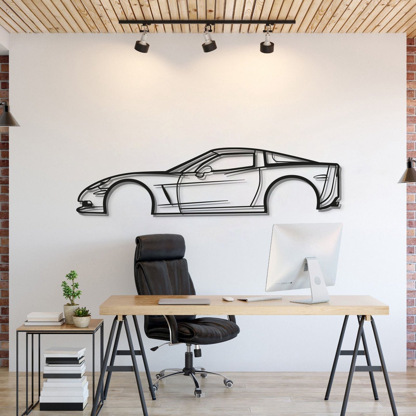 2007 Corvette Z06 Metal Car Wall Art