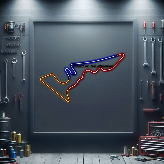 Circuit of The Americas Metal Neon Race Track