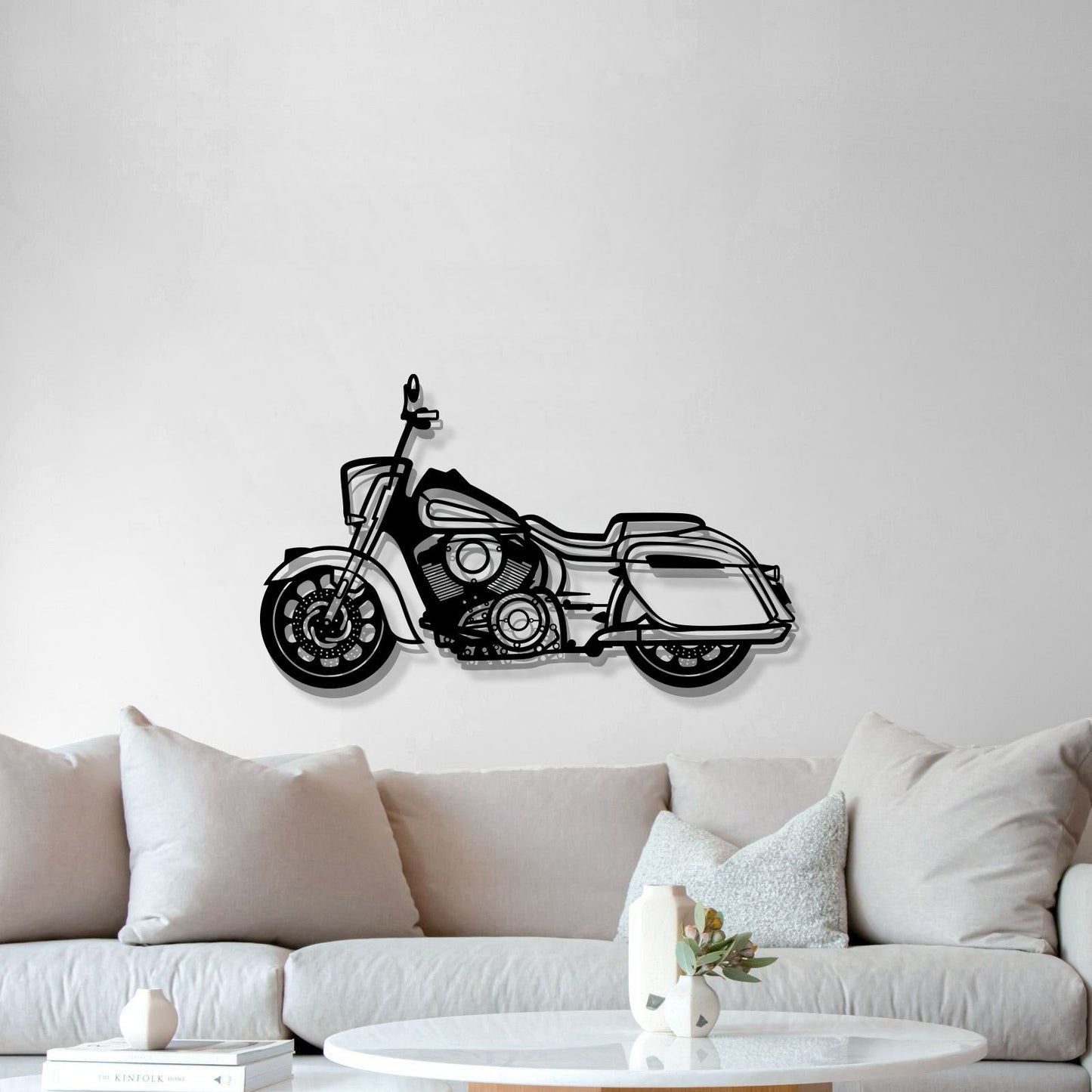 2022 Indian Springfield Dark Horse Metal Motorcycle Wall Art