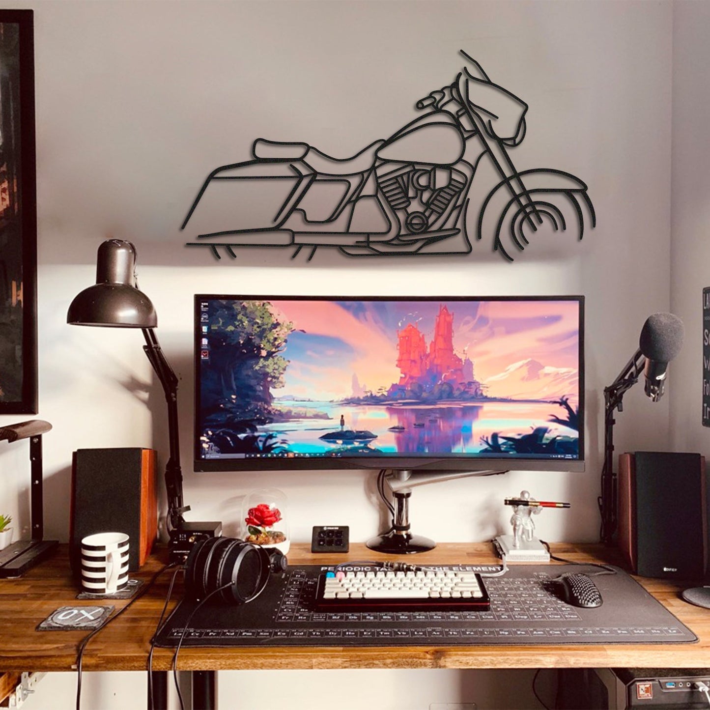 Harley Davidson Street Glide Metal Motorcycle Wall Art