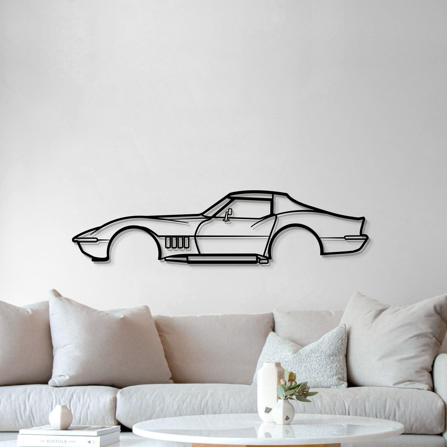 1969 Corvette Metal Car Wall Art