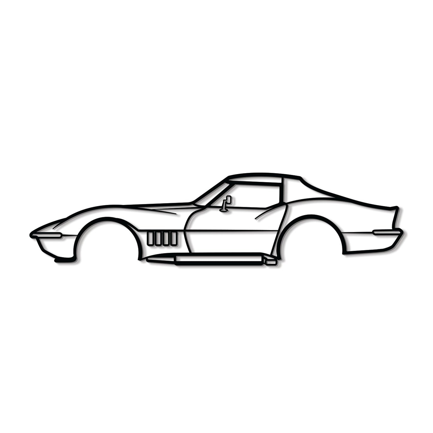1969 Corvette Metal Car Wall Art