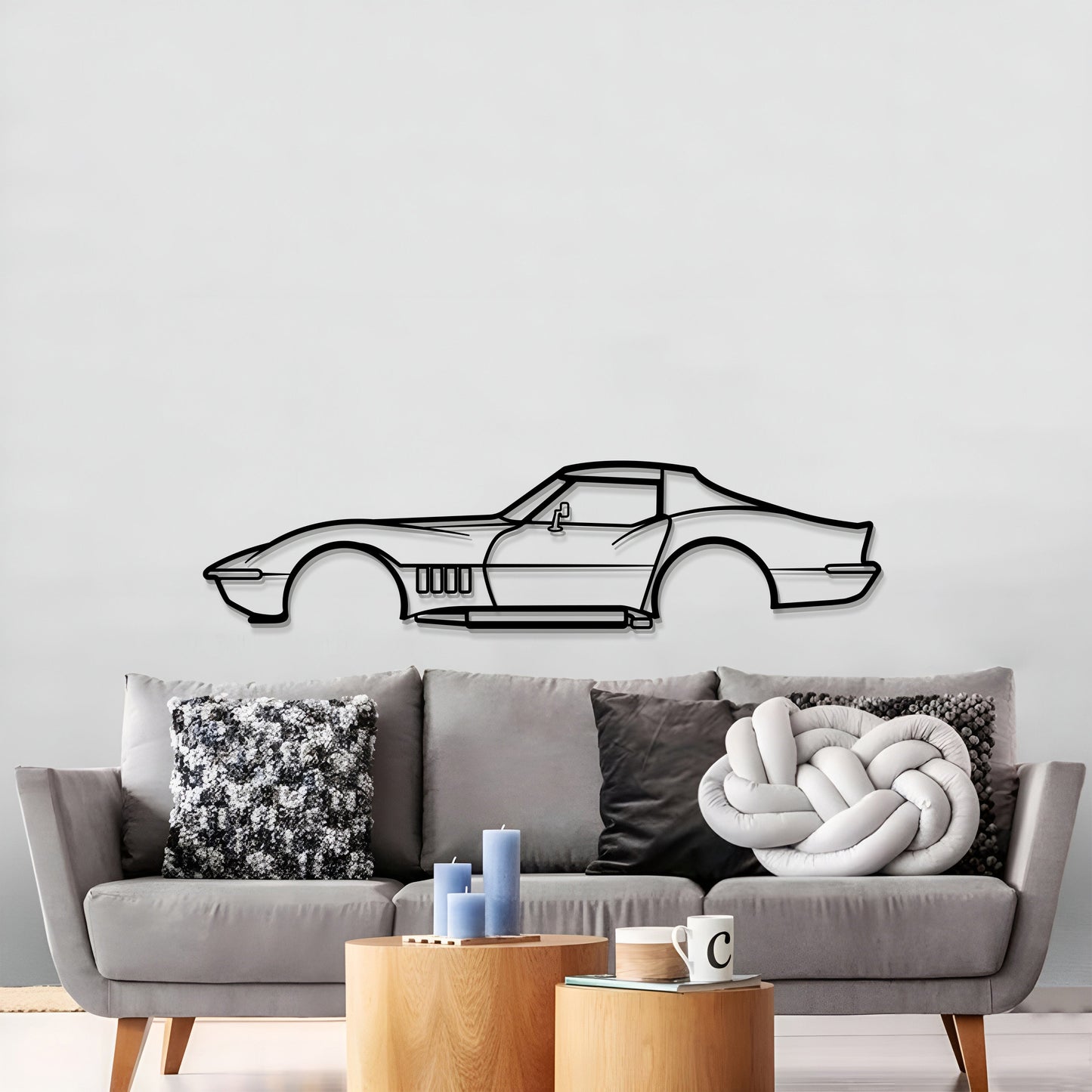 1969 Corvette Metal Car Wall Art