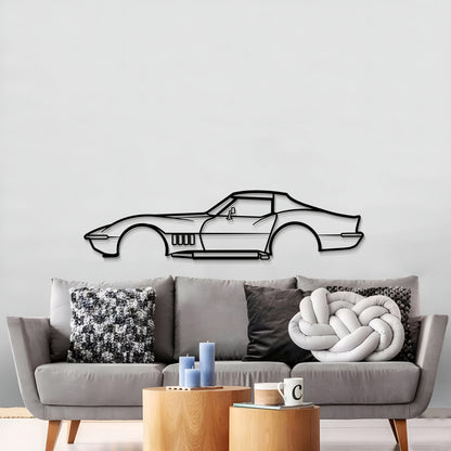 1969 Corvette Metal Car Wall Art