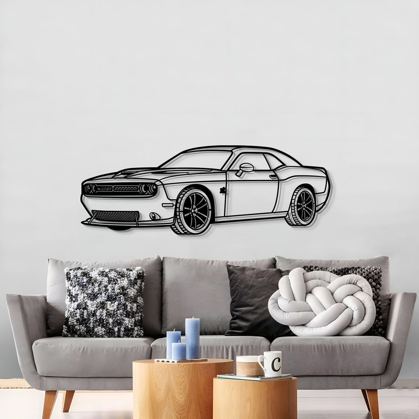 2019 Challenger SRT Perspective Metal Car Wall Art