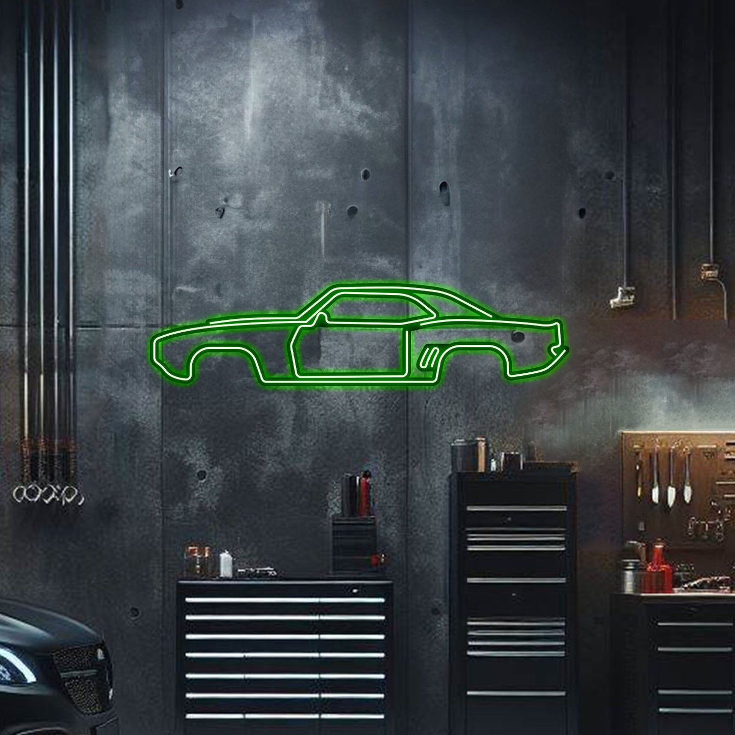 1969 Camaro Metal Neon Car Wall Art