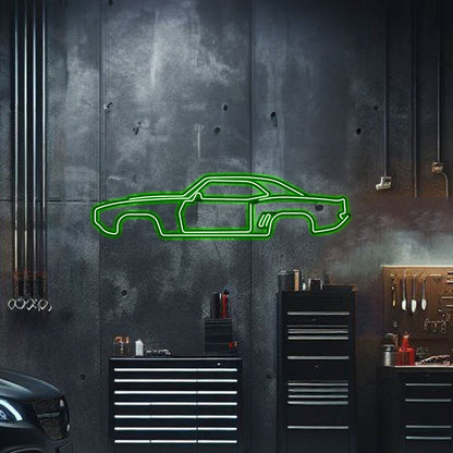 1969 Camaro Metal Neon Car Wall Art