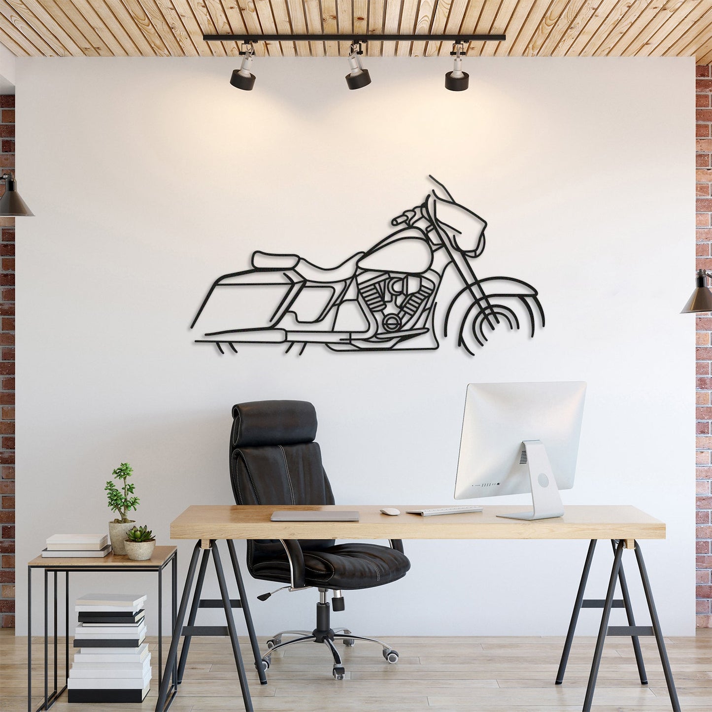 Harley Davidson Street Glide Metal Motorcycle Wall Art