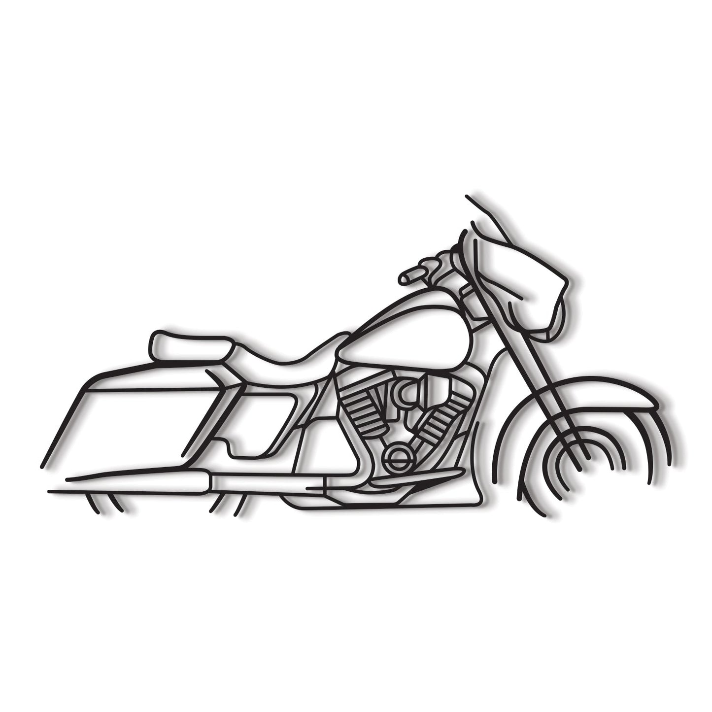Harley Davidson Street Glide Metal Motorcycle Wall Art