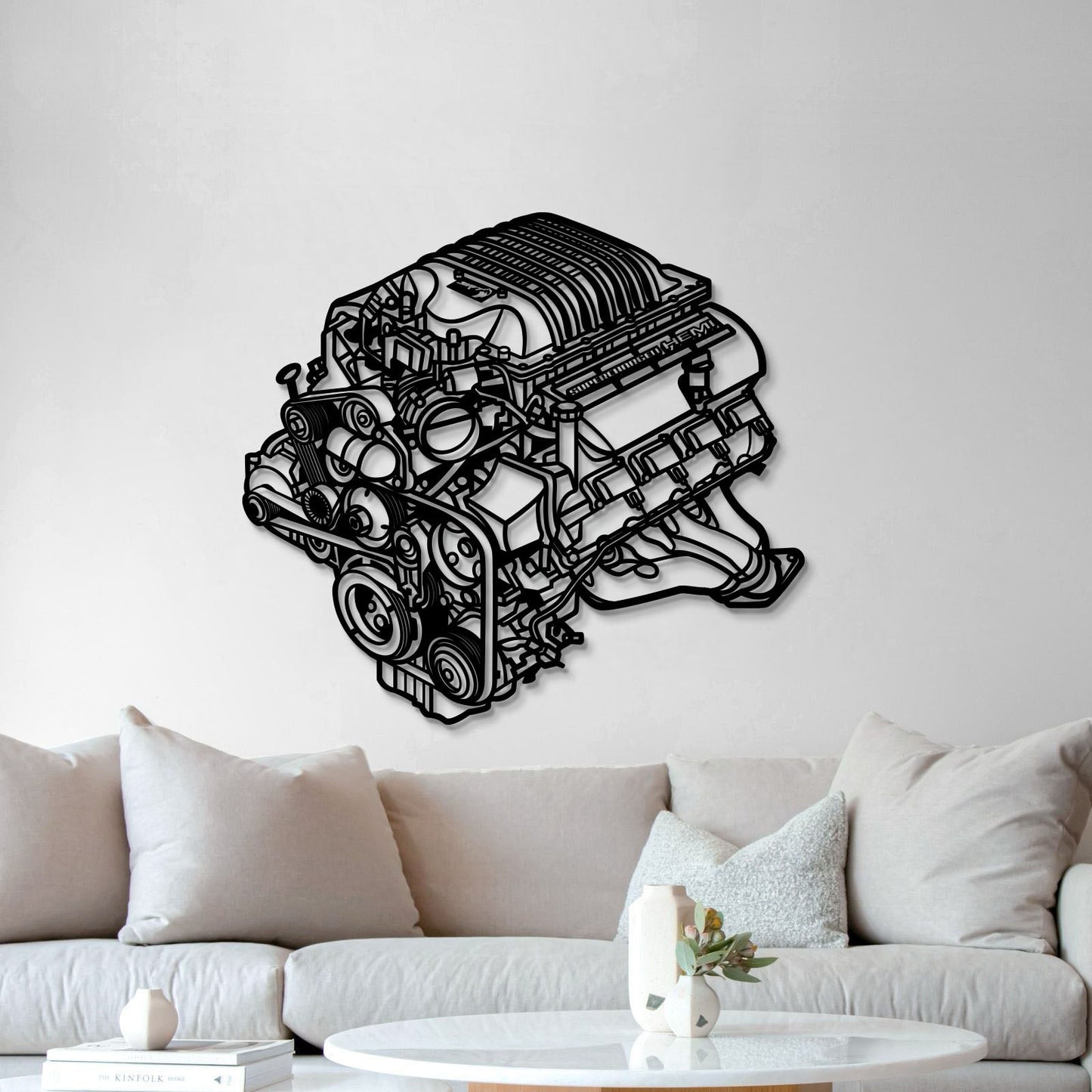 2018 Challenger HEMI Metal Engine Block Wall Art