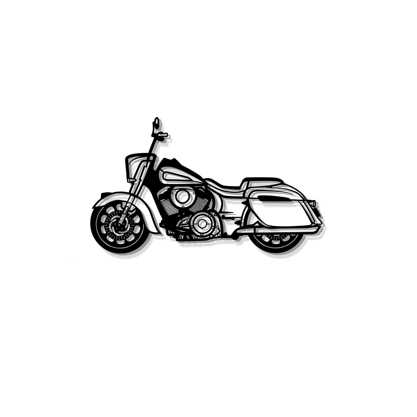 2022 Indian Springfield Dark Horse Metal Motorcycle Wall Art