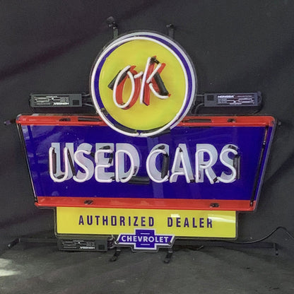 OK Used Cars Authorized Chevrolet Dealer Neon Sign | Detroit Rod and Custom