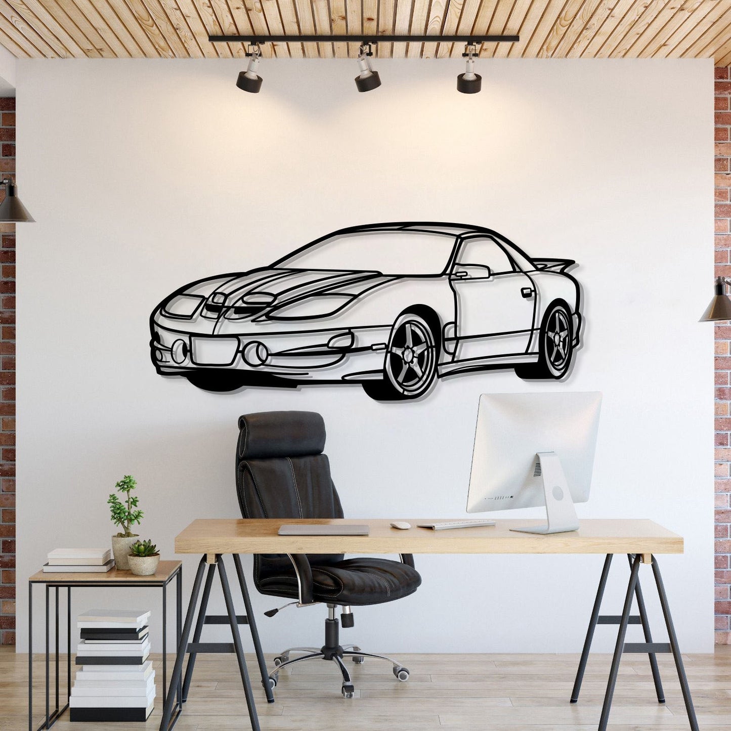 2002 Trans Am WS6 Perspective Metal Car Wall Art