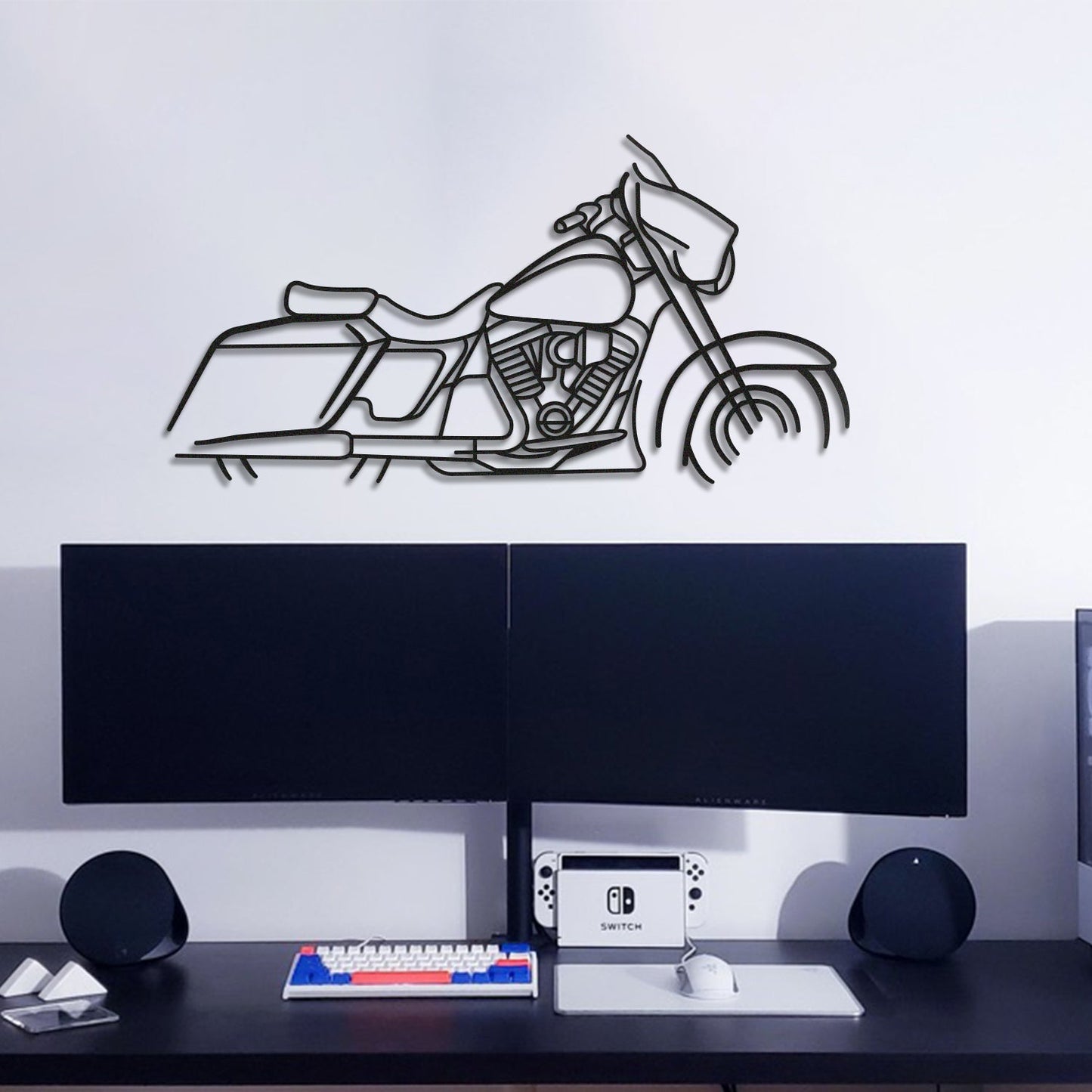 Harley Davidson Street Glide Metal Motorcycle Wall Art