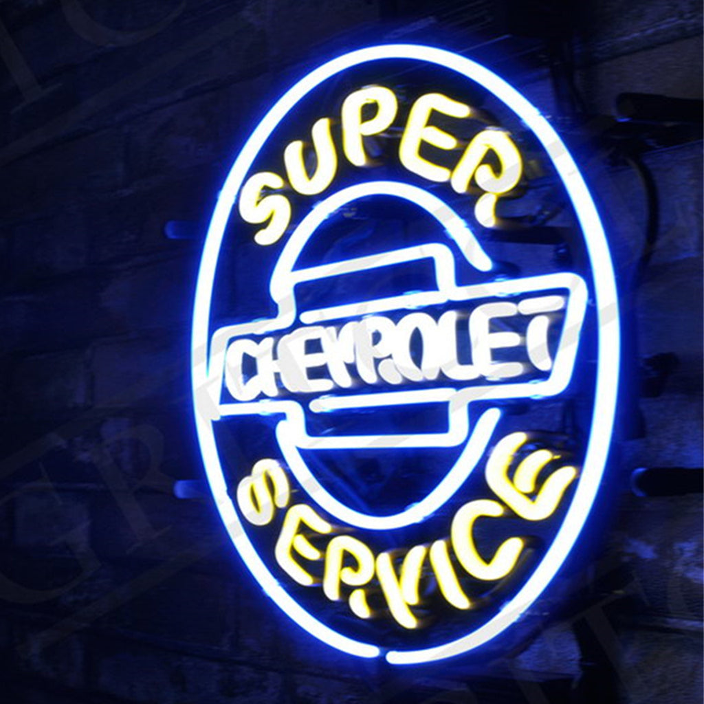 Super Service Chevrolet Neon Sign | Detroit Rod and Custom
