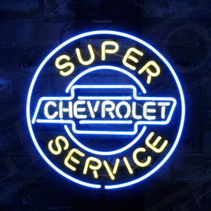 Super Service Chevrolet Neon Sign | Detroit Rod and Custom