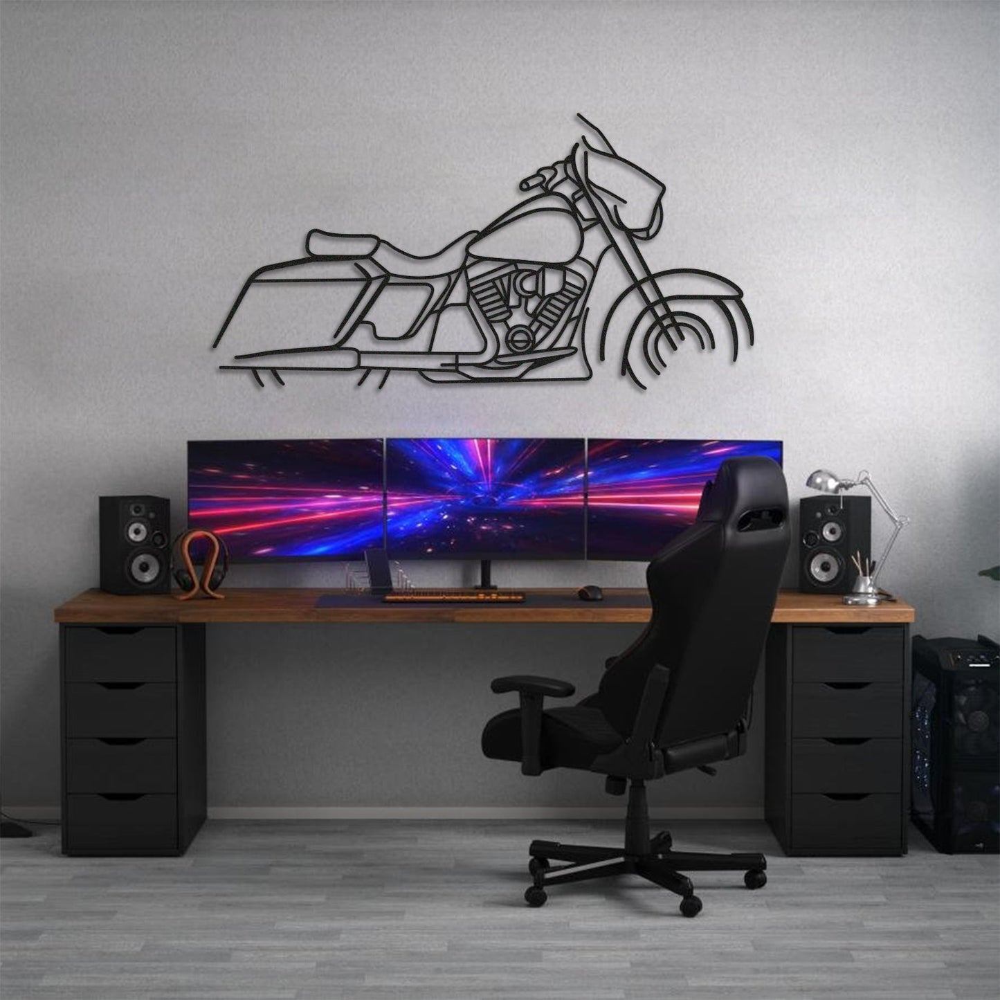 Harley Davidson Street Glide Metal Motorcycle Wall Art