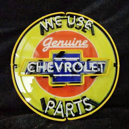 We Use Genuine Chevrolet Parts Neon Sign | Detroit Rod and Custom