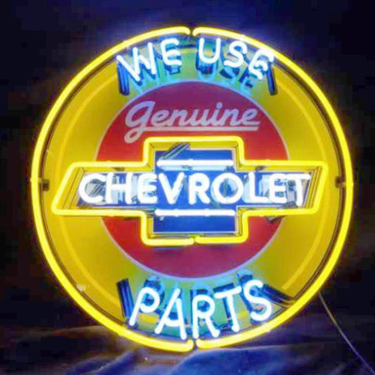 We Use Genuine Chevrolet Parts Neon Sign | Detroit Rod and Custom